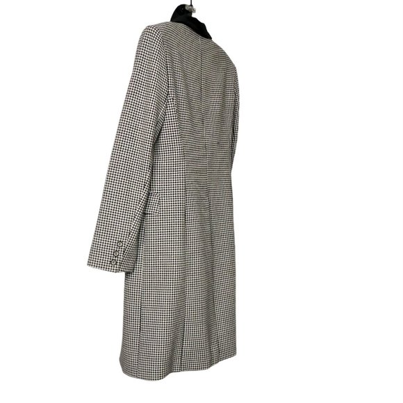 HOLT RENFREW Vintage Houndstooth Wool Coatdress  Size 10 - Picture 3 of 10